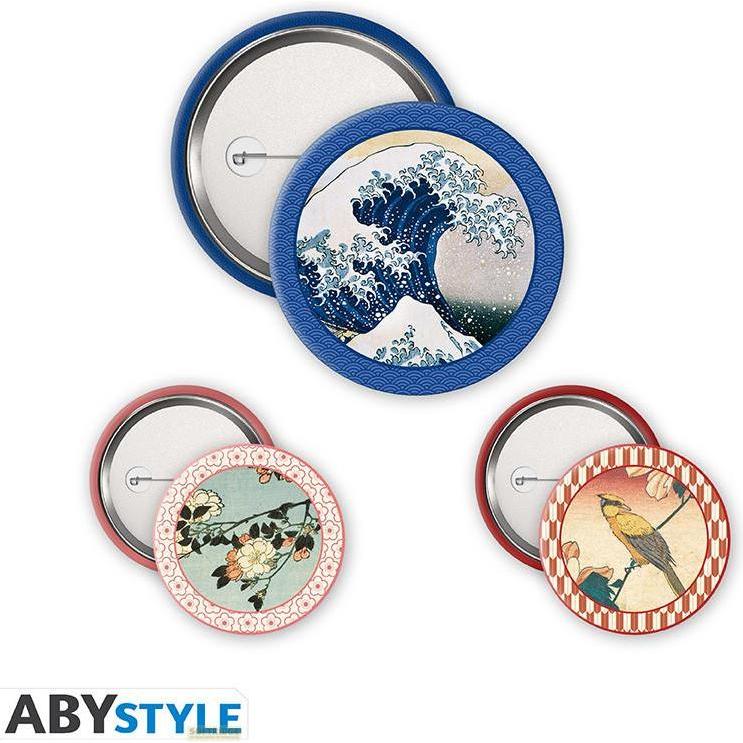 Abystyle Multicolore Spillo, Hokusai Badge Pack: Collection,