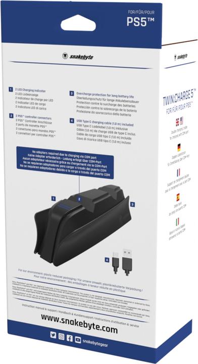 Actual product image Snakebyte Twin Charge 5 (PS5)