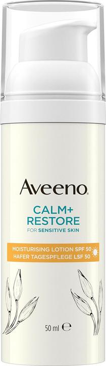 Actual product image Aveeno Calm+Restore Tagespflege SPF50 feuchtigkeitsspendend Hafer Topf 50 ml (50 ml, Face gel, SPF 50)