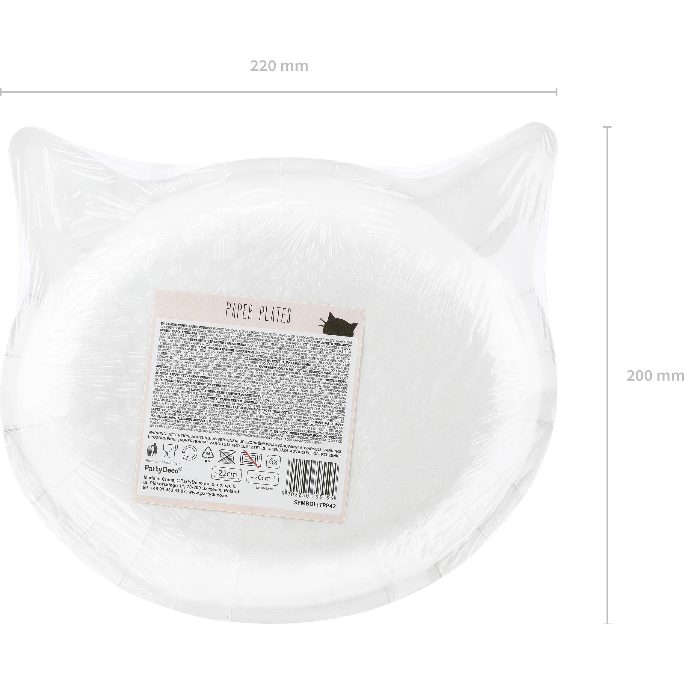 Thumbnail - Amscan, Einweggeschirr, Katze (6 x)