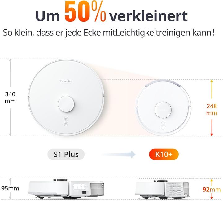 Image du produit SwitchBot Mini-robot d'aspiration K10+ Pro Robot d'aspiration avec statif d'aspiration