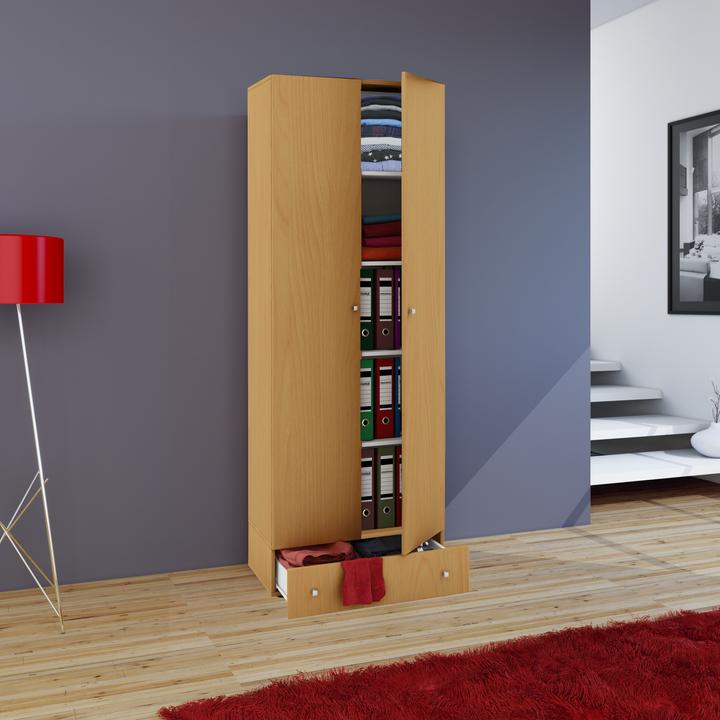 Actual product image VCM my office Vandol Filing Cabinet beech 4 shelves 70.0 x 40.0 x 198.0 cm (70 x 40 x 196 cm)