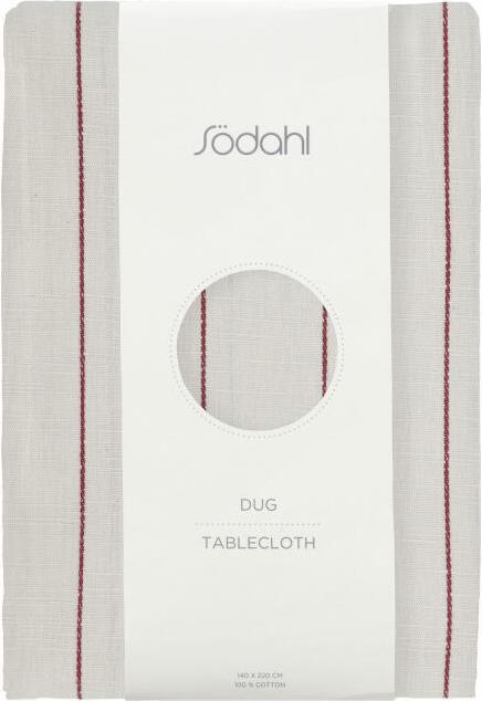Immagine prodotto Södahl Linea di tovaglie 140 x 220 cm, Crema/Rosso (140 x 220 cm)