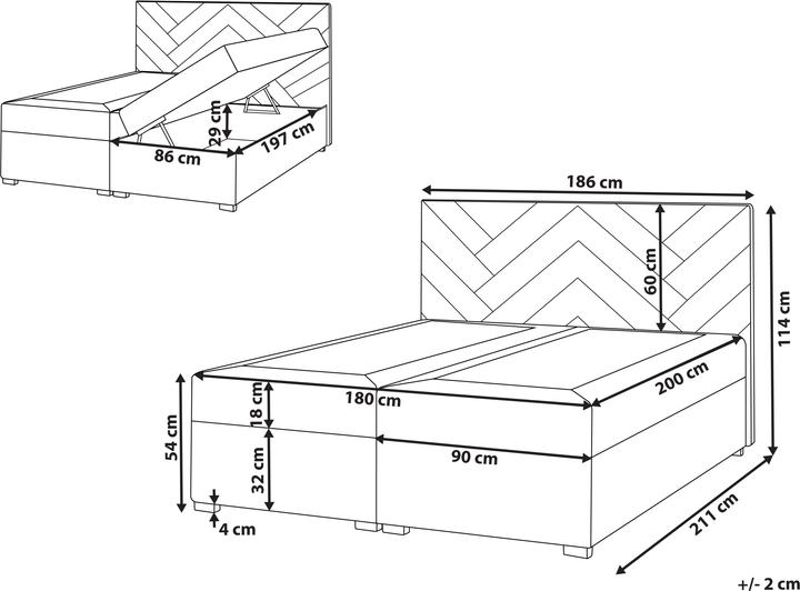 Actual product image Beliani Esquire (180 x 200 cm)