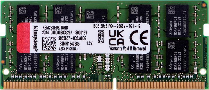 Actual product image Kingston KSM26SED8/16HD (1 x 16GB, 2666 MHz, DDR4-RAM, SO-DIMM)