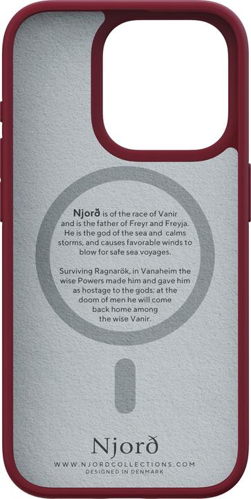 Image du produit Njord Suede MagSafe Case for iPhone 15 Pro, Rouge (Apple iPhone 15 Pro)