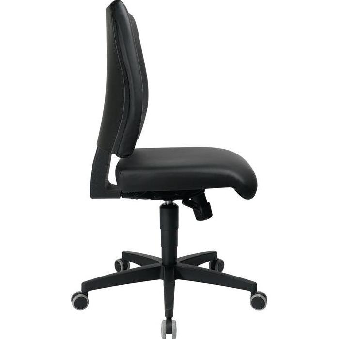 Thumbnail - Topstar, Bürostuhl, Arbeitsdrehstuhl Lightstar 10 Hartbodenrollen Kunstlederbezug schwarz 410-530 mm 410-530 mm