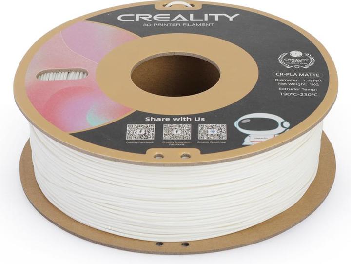 Creality PLA, Kalkweiss, 1.75 mm, 1 kg, Material (PLA, 1.75 mm, 1000 g, Weiss)