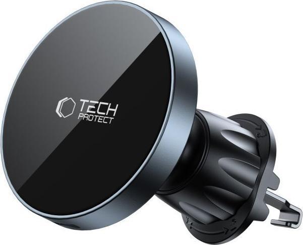 Actual product image Tech-Protect Mm15w-V5 Magnetic Magsafe CD & Vent Car Mount Wireless Charger 15w Black/Black