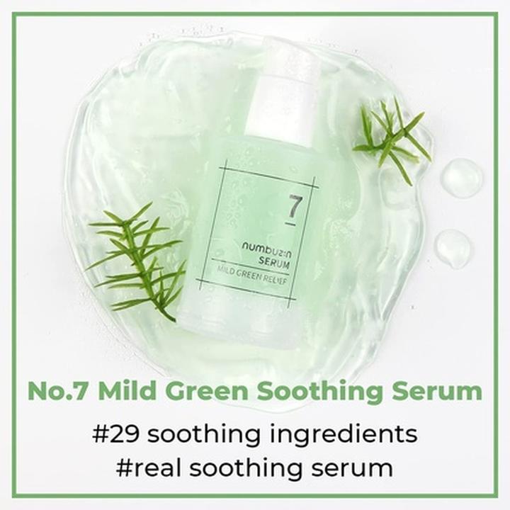 Actual product image Numbuzin No.7 Mild Green Soothing Serum for Acne-prone Skin and Sensitive Redness 1.69 fl oz (50 ml)