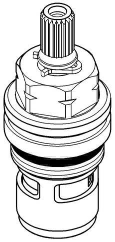 Image du produit Grohe Tête céramique 1/2 pouce, butée gauche