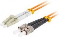Actual product image Lanberg PATCHCORD ŚWIATŁOWODOWY MM ST/UPC-LC/UPC DUPLEX 3.0MM OM2 50/125 LSZH 10M POMARAŃCZOWY (1 m)