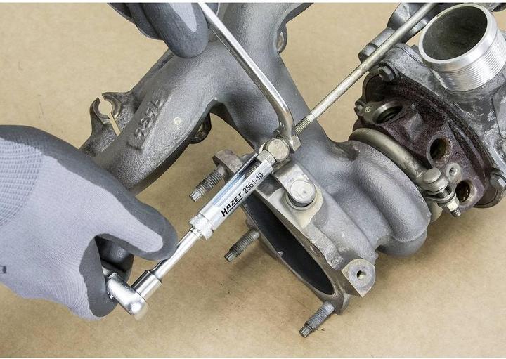 Actual product image HAZET Turbocharger socket (double hex) 2561-10 - Square hollow 6.3 mm (10 mm)