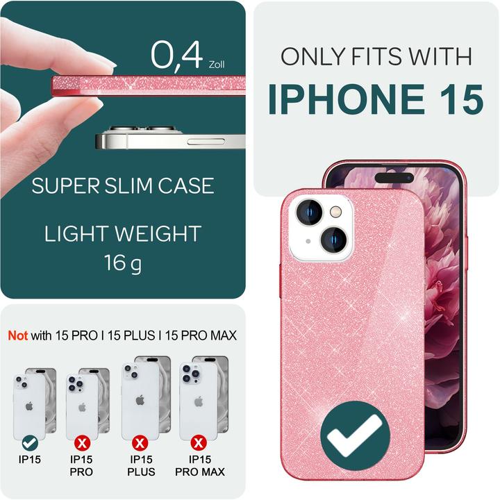 Image du produit Nalia Étui à paillettes (Apple iPhone 15)