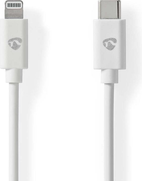 Nedis Lightning Kabel | USB 2.0 | Apple Lightning 8-Pin | USB-C™ Stecker | 480 Mbps | Vernickelt | 2 (2 m, USB 2.0, 60 W)