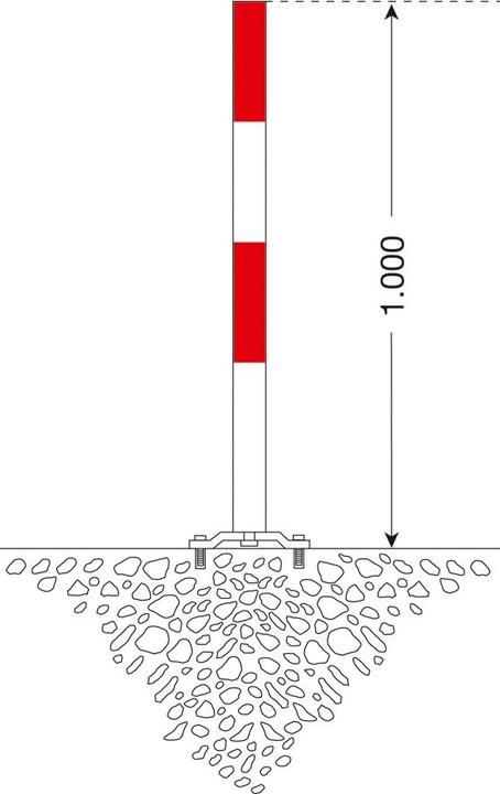 Actual product image kaiserkraft Steel barrier post