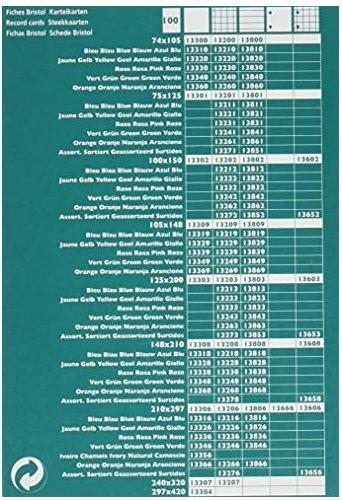 Image du produit Exacompta Fiches A7, doublées (A7, 205 g/m², 100 x)