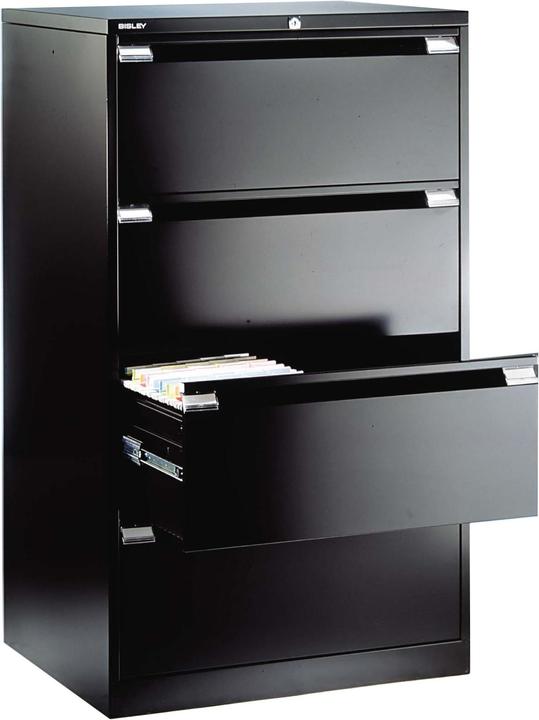 Produktbild Bisley doppelbahniger Hängeregistraturschrank mit 4 Schubladen (62 x 80 x 132 cm)
