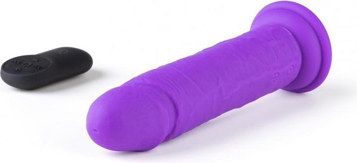 Actual product image Virgite REALISTIC VIBRATOR "R15" PURPLE 16.5 CM WITH REMOTE CONTROL