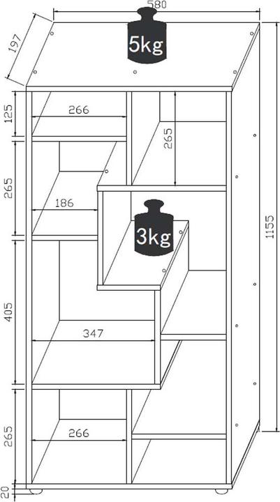 Produktbild VCM Lanisa (58 x 20 x 116 cm)