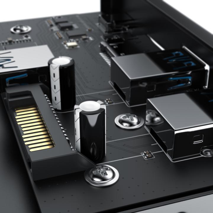 Produktbild CSL USB 3.2 Gen.1 Front Panel aus Metall, Cardreader, Speicherkartenleser, USB C, 2x Typ A, MicroSD, SD (USB 3.2)