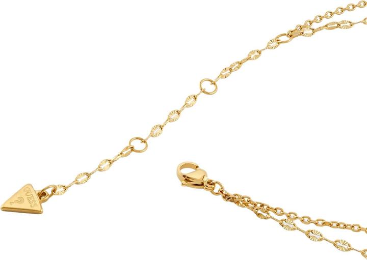 Actual product image Guess Bloem Hart Goudkleurig Collier (Glass, Stainless steel, Zirconia)