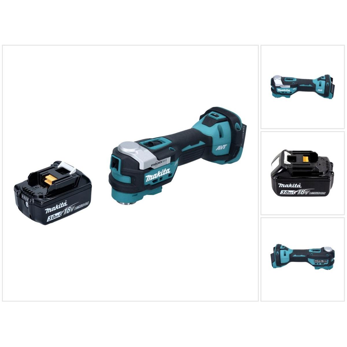 Makita, Multifunktionswerkzeug, DTM 52 F1 Akku Multifunktionswerkzeug 18 V Starlock Max Brushless + 1x Akku 3,0 Ah - ohn...