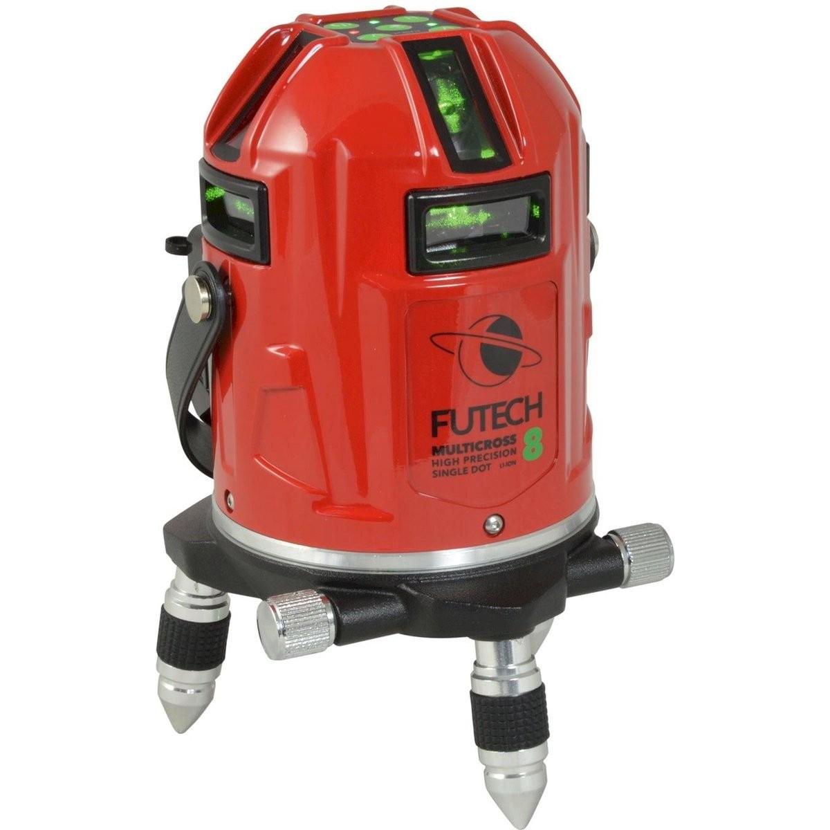 Futech, Laser lineare, Multicross 8 HPSD Groen Kruislijnlaser in valigetta - 040.08G