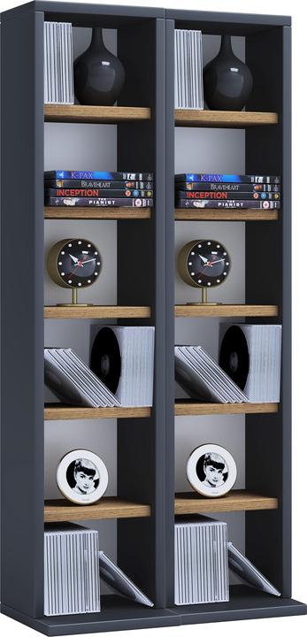 Produktbild VCM Holz CD DVD Stand Regal Schrank Milano (42 x 20 x 92 cm)