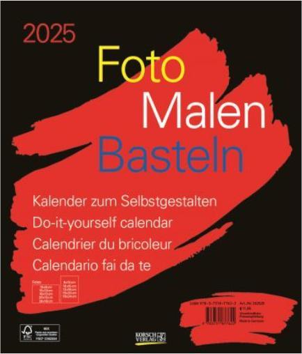 Produktbild Bastelkalender Foto Malen Basteln (30 x 35 cm)