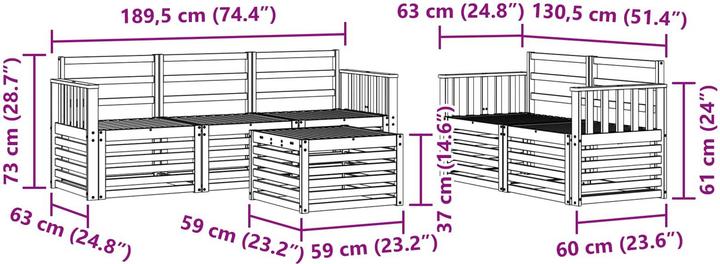 Produktbild vidaXL Outdoor-Sofa