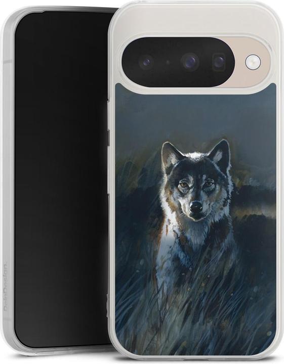 Produktbild DeinDesign Silikon Hülle für Google Pixel 10 Handyhülle Case Smartphone Schutzhülle Malerei Natur Wolf (Google Pixel 10)