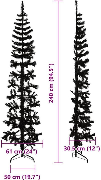 Actual product image vidaXL Künstlicher Halb-Weihnachtsbaum (240 cm)