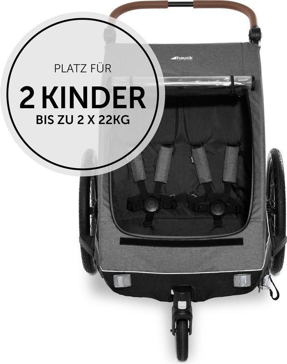 Produktbild Hauck 2in1 Fahrradanhänger Sparset Dryk Duo - für