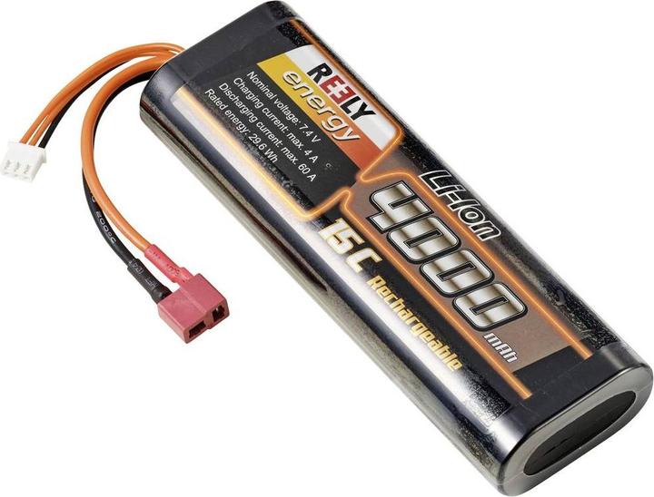 Produktbild Reely Modellbau-Akkupack (LiIon) 7.4 V 4000 mAh Zellen-Zahl: 2 15 C Hardcase T-S (7.40 V, 4000 mAh)