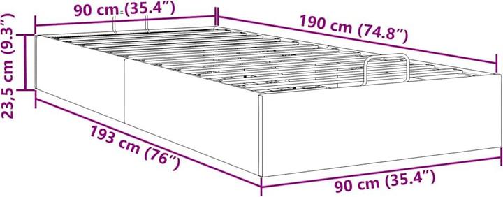 Image du produit vidaXL Ottoman-Bett (90 x 200 cm)