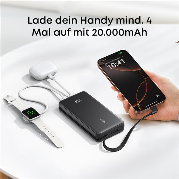 Actual product image Anker Power Bank (20K, 22.5W, Built-In U (20000 mAh, 22.50 W, 74 Wh)