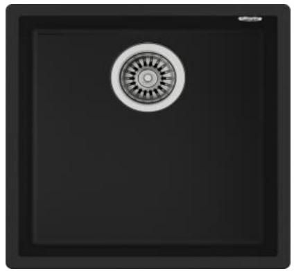 Produktbild Teka Zlew podwieszany SQUARE 40.40 TG czarny (Einbauspüle, 44 cm, 44 cm)