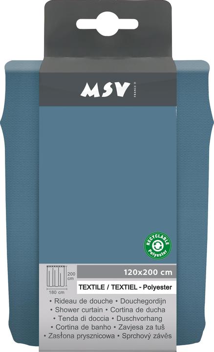 Actual product image spirella Shower curtain polyester 120x200cm Navy Blue (120 x 200 cm)