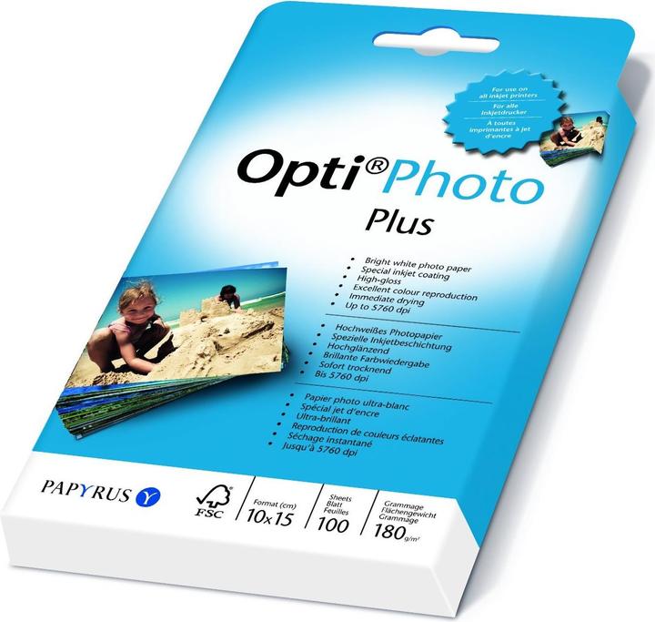 Produktbild Papyrus Opti Photo Plus (180 g/m², 10 x 15 cm, 100 x)