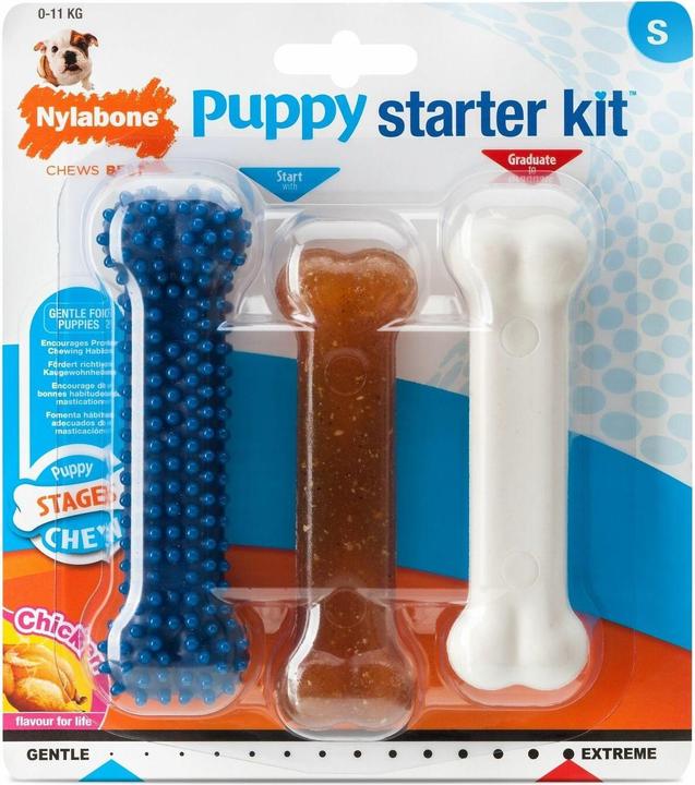 Nylabone Puppy Chew Puppy Starter Kit Chicken (Dog chew toy)