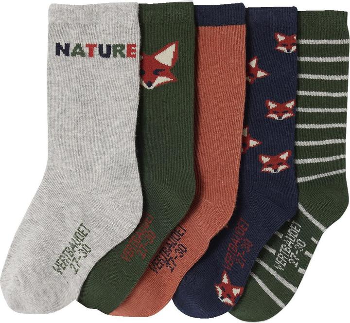 Vertbaudet 5er-Pack Socken FUCHS, Kinder