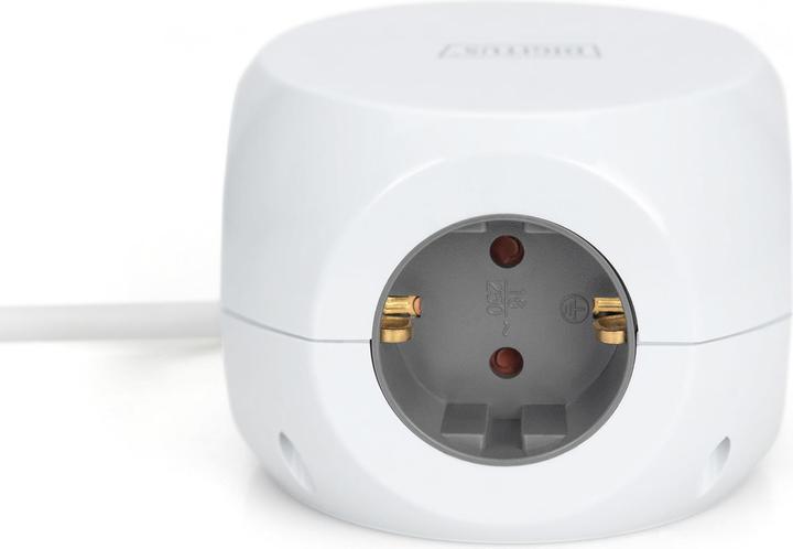 Image du produit Digitus Bloc multiprise cube à 3 prises avec 3 ports USB (3 x, CEE 7/4, 1.40 m)