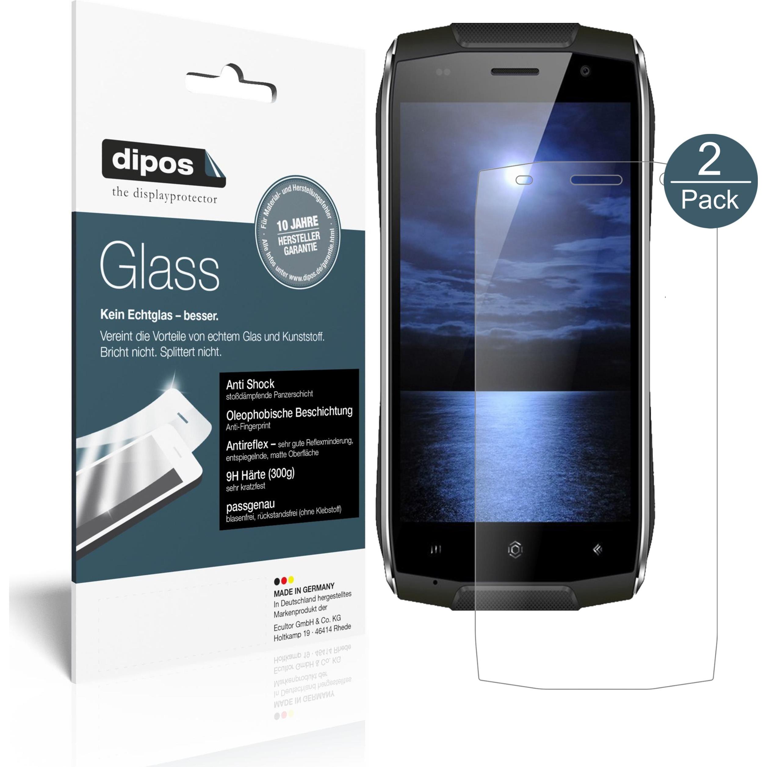 Dipos Displayschutz Anti-Shock (2 Stück, Zoji Z6), Smartphone Schutzfolie, Transparent