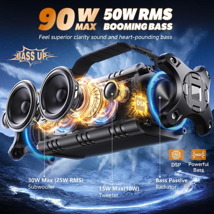 Image du produit W-king Haut-parleur Bluetooth (40 h, Fonctionnement sur batterie)