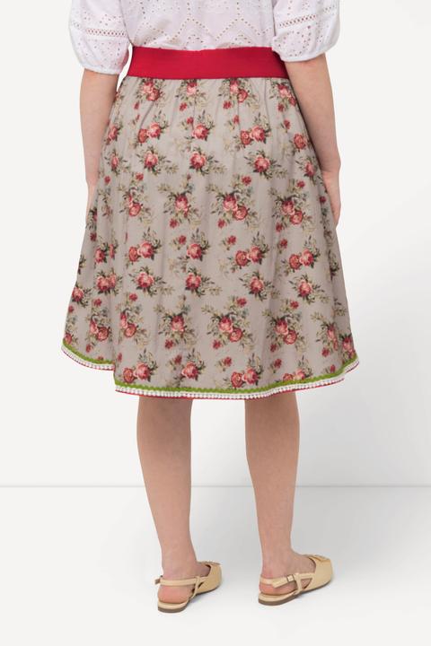 Produktbild Ulla Popken Trachtenrock, A-Linie, Elastikbund, Zierbänder, Spitze (52)