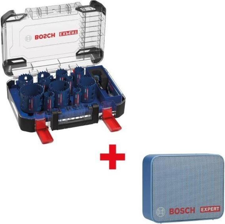 Bosch Professional 14 pcs.EXPERT Tough 061599765X Material Hole saw case w.free JBL