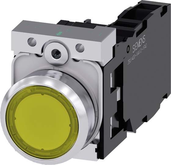 Actual product image Siemens Push-button 1f ge rnd Ř22mm 1S 1Ö 1W 3SU1156-0AB30-1FA0