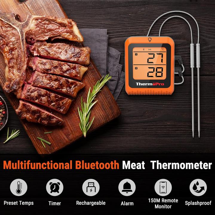 Actual product image ThermoPro App-unterstütztes TP25H2 Küchenthermometer mit 2 Sonden
