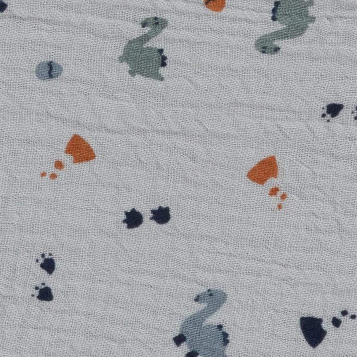 Produktbild Sterntaler Musselin-Decke Dino Rexi graublau (120 x 120 cm)